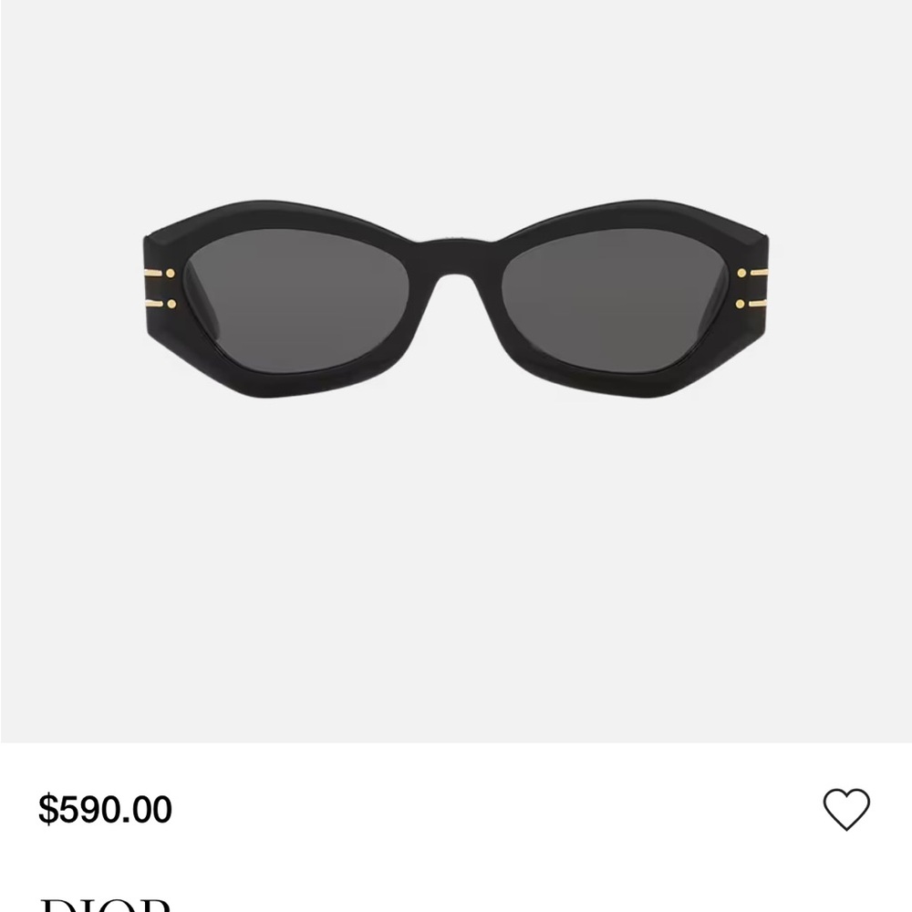 Dior Black and Gold Sunglasses